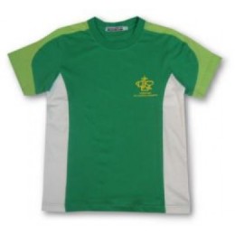 T136 t恤工作室 t-shirts design  團體訂製班衫公司   深綠色撞色灰色、淺綠色 T136 t恤工作室 t-shirts design  團體訂製班衫公司   深綠色撞色灰色、淺綠色